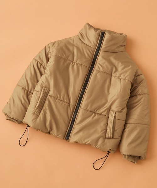 SHISKY(シスキー)の「SHISKY / シスキー ビッグシルエット デュスポ ビッグスタンドカラー 中綿ジャケット ブルゾン キッズ(ダウンジャケット/コート・キッズ・ホワイト/ベージュ/カーキ/ブラック/チャコール・140/150/160/120/130)」の4枚目の写真