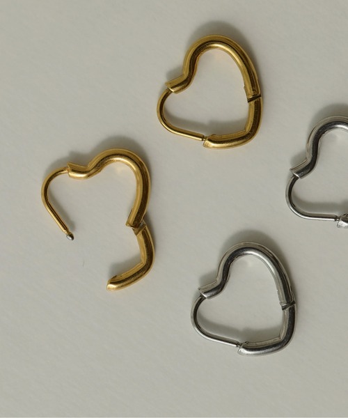 サイモンアルカンタラ パール付きゴールドフープピアス シルバー925 フープピアス スクエアピアス 太め 18K GP ゴールド