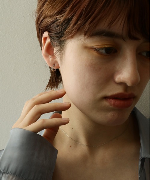PDPAOLA ミニ 変形フープピアス S 関税＆送料込 ARCHIVER ピアス 「Bz」シンプルリングミニフープピアス/ペア(RZ