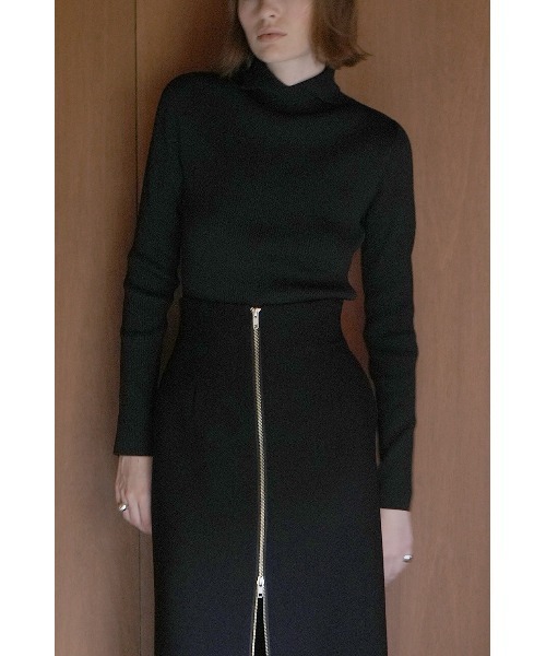 CLANE SLIT COLLAR RIB KNIT TOPS サイズ２ CLANE（クラネ）の「CLANE/クラネ/SLIT COLLAR RIB KNIT（ニット