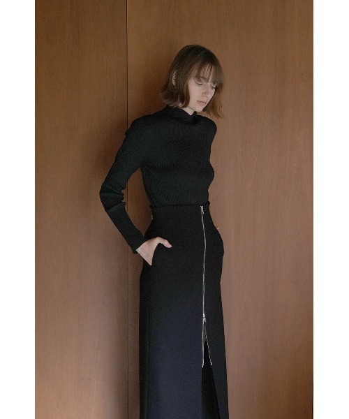 CLANE（クラネ）の「CLANE/クラネ/SLIT COLLAR RIB KNIT（ニット