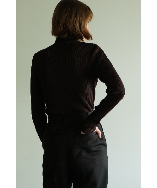 CLANE SLIT COLLAR RIB KNIT TOPS サイズ２ CLANE（クラネ）の「CLANE/クラネ/SLIT COLLAR RIB KNIT（ニット