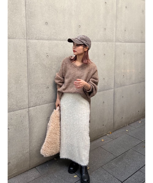 JUMELLE（ジュメロ）の「triangle fur bag（ショルダーバッグ・レディース・アイボリー/ベージュ・FREE）」の11枚目の写真