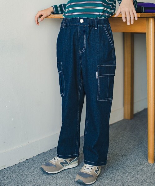 EDWIN(エドウィン)の「【Ou? by EDWIN】カーゴパンツ(カーゴパンツ・キッズ・ネイビー/カーキオリーブ・120/130/150/140/110/100)」の1枚目の写真