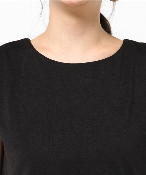 MOUSSY（マウジー）の「LAYERED BACK OPEN TOPS（Tシャツ/カットソー・レディース・ネイビー/ブラック/オフホワイト・FREE）」の10枚目の写真