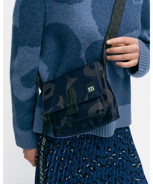 marimekkoネイビー UnikkoMiniMessenger Mini Messenger Unikko Shoulderbag | Marimekko