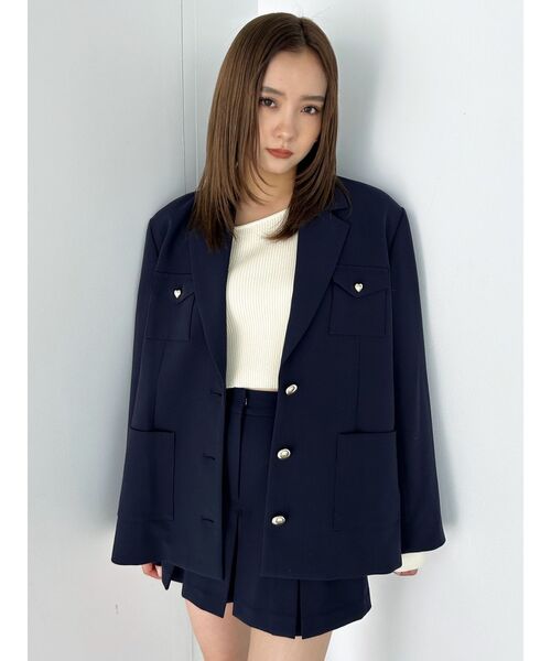 EMODA(エモダ)の「プリーツミニスカート(スカート・レディース・ネイビー/ベージュ/グレー・SMALL/MEDIUM)」の7枚目の写真