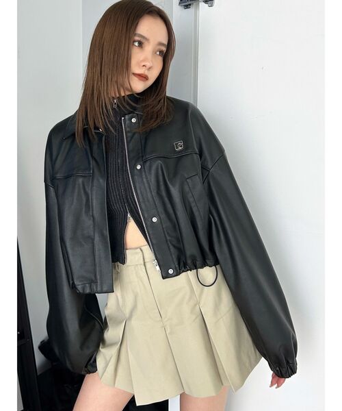 EMODA(エモダ)の「プリーツミニスカート(スカート・レディース・ネイビー/ベージュ/グレー・SMALL/MEDIUM)」の16枚目の写真