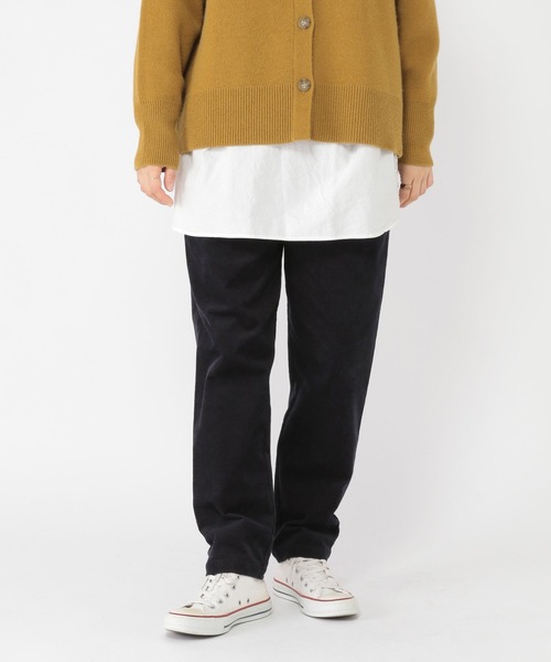 studio CLIP（スタディオクリップ）の「ドビーすっきりテーパードパンツ[プチサイズあり]（その他パンツ・レディース・ブラウン/オフホワイト/ライトグレー/ネイビー・PF/LARGE/XXX-LARGE/MEDIUM/X-LARGE/XX-LARGE）」の4枚目の写真