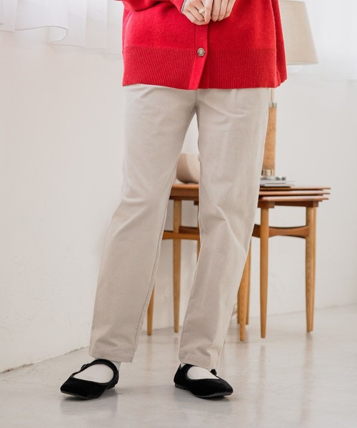 studio CLIP（スタディオクリップ）の「ドビーすっきりテーパードパンツ[プチサイズあり]（その他パンツ・レディース・ブラウン/オフホワイト/ライトグレー/ネイビー・PF/LARGE/XXX-LARGE/MEDIUM/X-LARGE/XX-LARGE）」の8枚目の写真