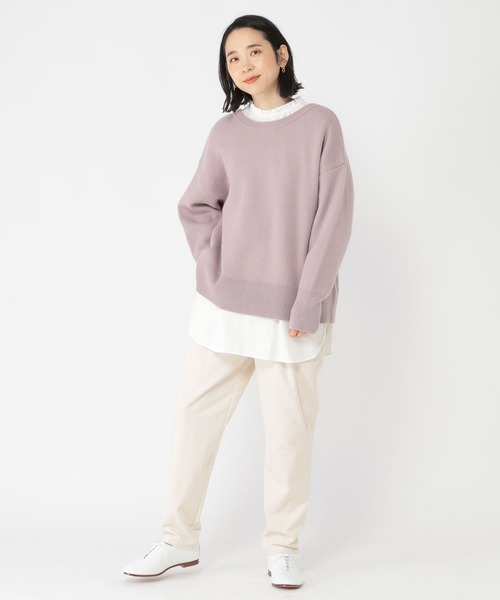 studio CLIP（スタディオクリップ）の「ドビーすっきりテーパードパンツ[プチサイズあり]（その他パンツ・レディース・ブラウン/オフホワイト/ライトグレー/ネイビー・PF/LARGE/XXX-LARGE/MEDIUM/X-LARGE/XX-LARGE）」の10枚目の写真