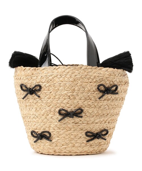 Ray BEAMS(レイビームス)の「Ray BEAMS / リボン ブレード バッグ(かごバッグ・レディース・ブラック/シルバー・ONE SIZE)」の17枚目の写真