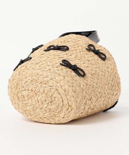 Ray BEAMS(レイビームス)の「Ray BEAMS / リボン ブレード バッグ(かごバッグ・レディース・ブラック/シルバー・ONE SIZE)」の20枚目の写真