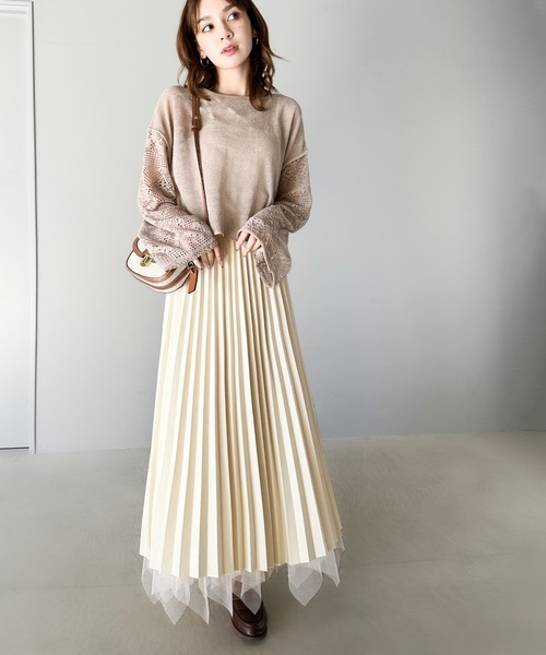 セール】【mily bilet】ふんわり大人フェミニン。パール使い