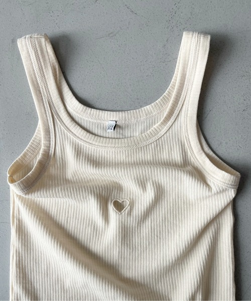 BASERANGE(ベースレンジ)の「BASERANGE Heart tank(タンクトップ・レディース・ホワイト系その他・X-SMALL/SMALL/MEDIUM)」の6枚目の写真