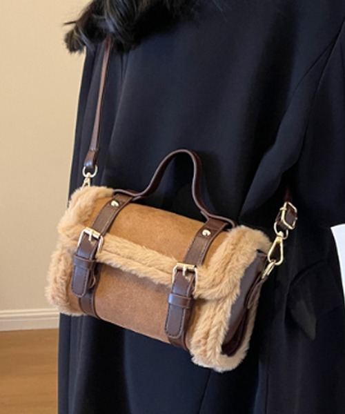 【美品】HERMES サックトゥドゥモコ ショルダー バッグ スエード ファー 美品】HERMES サックトゥドゥモコ ショルダー バッグ スエード