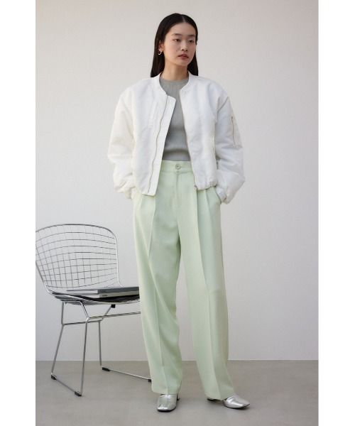 AZUL by moussy(アズールバイマウジー)の「シャーリングMA-1(MA-1・レディース・カーキ/ブラック/アイボリー・FREE)」の6枚目の写真