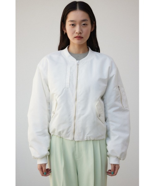 AZUL by moussy(アズールバイマウジー)の「シャーリングMA-1(MA-1・レディース・カーキ/ブラック/アイボリー・FREE)」の7枚目の写真