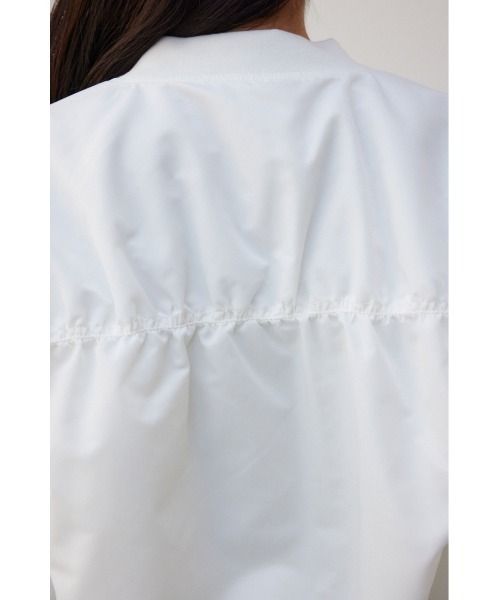 AZUL by moussy(アズールバイマウジー)の「シャーリングMA-1(MA-1・レディース・カーキ/ブラック/アイボリー・FREE)」の10枚目の写真