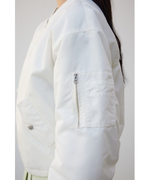 AZUL by moussy(アズールバイマウジー)の「シャーリングMA-1(MA-1・レディース・カーキ/ブラック/アイボリー・FREE)」の12枚目の写真