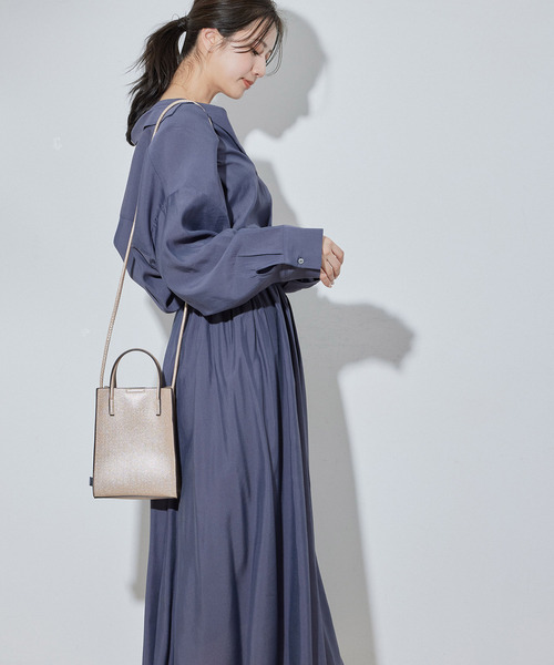 Jayro（ジャイロ）の「ドルマンスキッパーシャツ（シャツ/ブラウス・レディース・オレンジ/ホワイト系その他/チャコールグレー/ベージュ・M）」の14枚目の写真