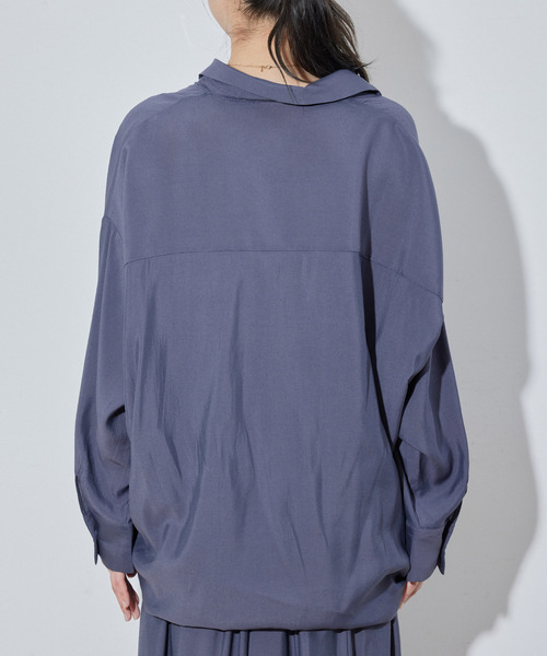 Jayro（ジャイロ）の「ドルマンスキッパーシャツ（シャツ/ブラウス・レディース・オレンジ/ホワイト系その他/チャコールグレー/ベージュ・M）」の20枚目の写真