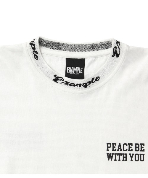 EXAMPLE(エグザンプル)の「EXAMPLE CURSIVE CIRCLE LOGO BIGCOLLAR L/S TEE(Tシャツ/カットソー・メンズ・アッシュ/ホワイト/ブラック・M/XL/XXL/L)」の11枚目の写真