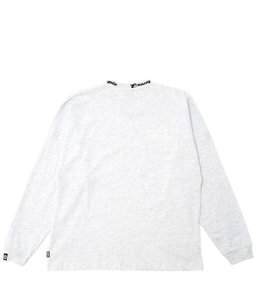 EXAMPLE(エグザンプル)の「EXAMPLE CURSIVE CIRCLE LOGO BIGCOLLAR L/S TEE(Tシャツ/カットソー・メンズ・アッシュ/ホワイト/ブラック・M/XL/XXL/L)」の22枚目の写真
