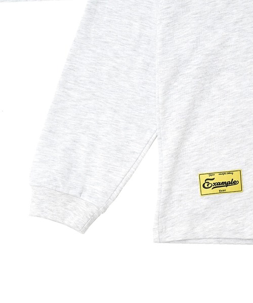EXAMPLE(エグザンプル)の「EXAMPLE CURSIVE CIRCLE LOGO BIGCOLLAR L/S TEE(Tシャツ/カットソー・メンズ・アッシュ/ホワイト/ブラック・M/XL/XXL/L)」の19枚目の写真