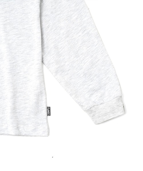 EXAMPLE(エグザンプル)の「EXAMPLE CURSIVE CIRCLE LOGO BIGCOLLAR L/S TEE(Tシャツ/カットソー・メンズ・アッシュ/ホワイト/ブラック・M/XL/XXL/L)」の18枚目の写真