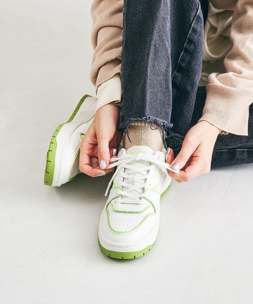 ORiental TRaffic（オリエンタルトラフィック）の「カラーラインコートソールスニーカー OT3731（スニーカー・レディース・グリーン/ピンク/ホワイト・34/35/36/37/38/39/40/41/42）」の4枚目の写真