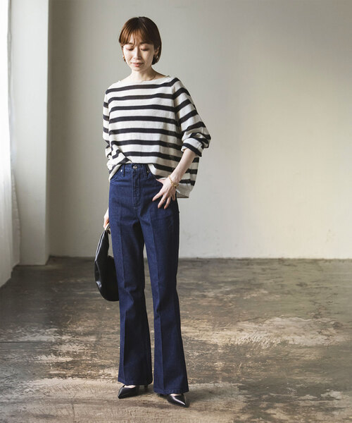 Wrangler（ラングラー）の「《追加》【Wrangler】別注70’sFLARE（デニムパンツ・レディース・ネイビー/サックスブルー・X-SMALL/SMALL/MEDIUM/LARGE）」の8枚目の写真