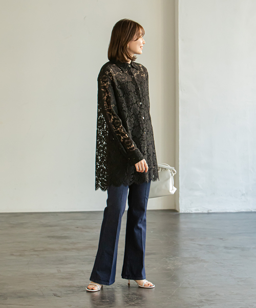 Wrangler（ラングラー）の「《追加》【Wrangler】別注70’sFLARE（デニムパンツ・レディース・ネイビー/サックスブルー・X-SMALL/SMALL/MEDIUM/LARGE）」の10枚目の写真