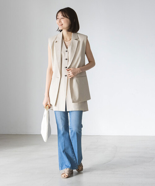 Wrangler（ラングラー）の「《追加》【Wrangler】別注70’sFLARE（デニムパンツ・レディース・ネイビー/サックスブルー・X-SMALL/SMALL/MEDIUM/LARGE）」の15枚目の写真