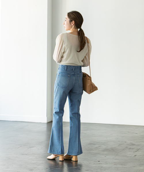 Wrangler（ラングラー）の「《追加》【Wrangler】別注70’sFLARE（デニムパンツ・レディース・ネイビー/サックスブルー・X-SMALL/SMALL/MEDIUM/LARGE）」の20枚目の写真