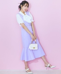 marun | 大きいサイズ ベルト付マーメイドジャンパースカート marun(ジャンパースカート)