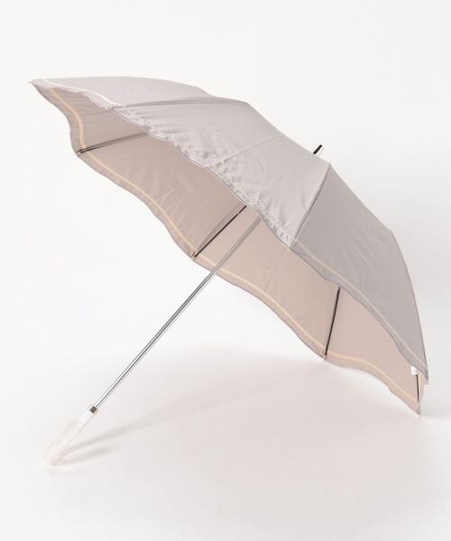 新品未使用☆FURLA晴雨兼用 折りたたみ日傘 ベージュ 晴雨兼用折りたたみ日傘 ジッパー刺繍（折りたたみ傘）｜FURLA