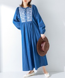 URBAN RESEARCH Sonny Label | エンブロイダリーデニムワンピース(ワンピース)