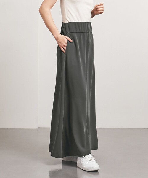 TO UNITED ARROWS（トゥーユナイテッドアローズ）の「＜TO UNITED ARROWS＞P ギャザー フレアスカート（スカート・レディース・ブラック/ダークグレー・M/S）」の2枚目の写真