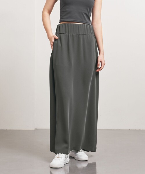 TO UNITED ARROWS（トゥーユナイテッドアローズ）の「＜TO UNITED ARROWS＞P ギャザー フレアスカート（スカート・レディース・ブラック/ダークグレー・M/S）」の3枚目の写真