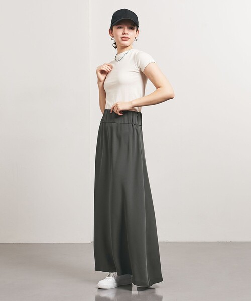 TO UNITED ARROWS（トゥーユナイテッドアローズ）の「＜TO UNITED ARROWS＞P ギャザー フレアスカート（スカート・レディース・ブラック/ダークグレー・M/S）」の6枚目の写真