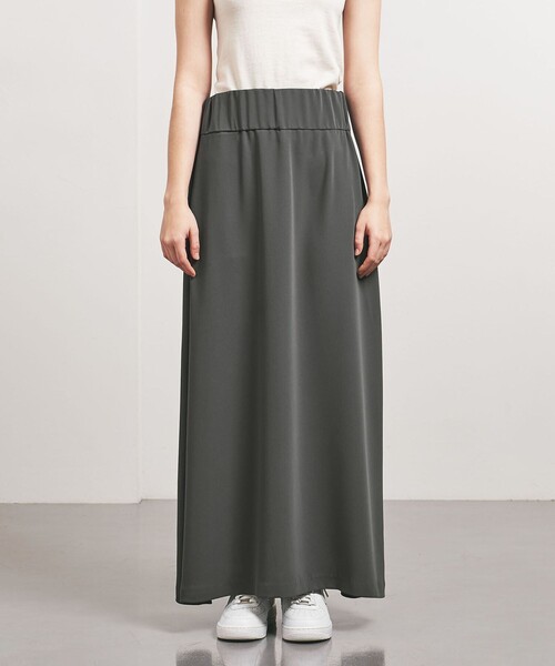 TO UNITED ARROWS（トゥーユナイテッドアローズ）の「＜TO UNITED ARROWS＞P ギャザー フレアスカート（スカート・レディース・ブラック/ダークグレー・M/S）」の9枚目の写真