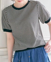 ikka | 【雑誌InRed6月号掲載】ハニカム柄ジャガードカットソー【親子おそろい】(Tシャツ/カットソー)