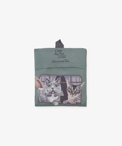 Afternoon Tea（アフタヌーンティー）の「【WEB限定】ポケッタブルショッピングバッグ/Cat's NapTime（エコバッグ/サブバッグ・レディース・グリーン・ONE SIZE）」の7枚目の写真