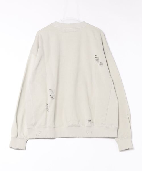 Chica（チカ）の「Chica/チカ/ダメージプルオーバー（スウェット・レディース・グレー/ブラック・F）」の3枚目の写真