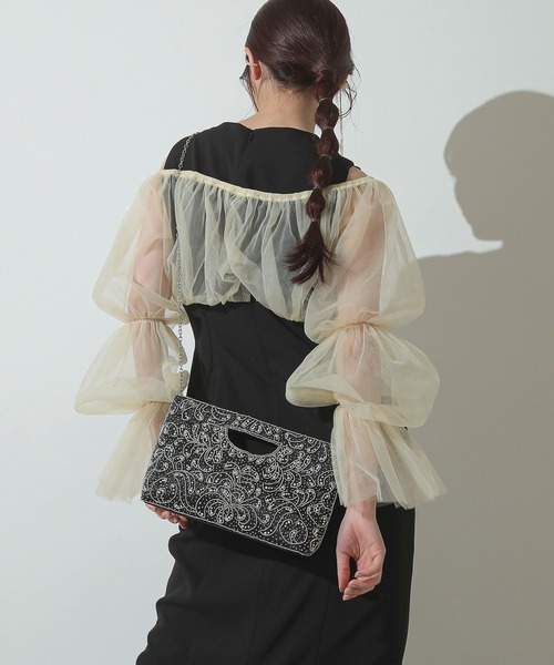 【セール】手縫い パール ビーズ刺繍 2WAY ハンド ショルダー パーティー バッグ 結婚式 お呼ばれ オケージョン（ハンドバッグ）｜kana（カナ） inoshishi-teacher.com