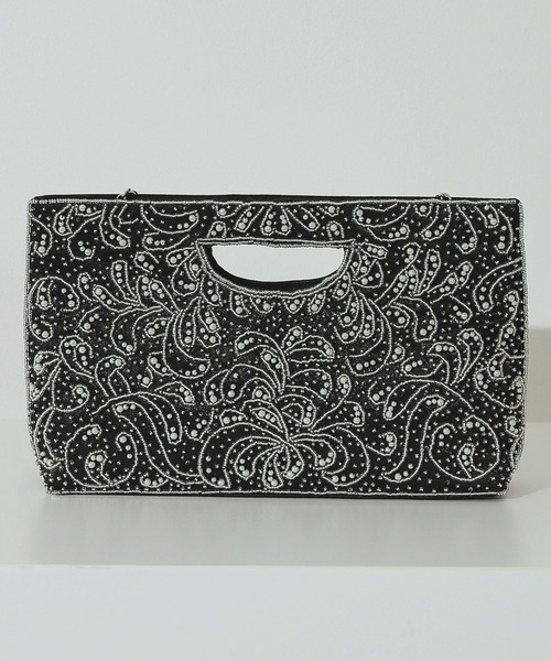 【セール】手縫い パール ビーズ刺繍 2WAY ハンド ショルダー パーティー バッグ 結婚式 お呼ばれ オケージョン（ハンドバッグ）｜kana（カナ） inoshishi-teacher.com