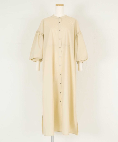 titivate（ティティベイト）の「2wayボリュームパフスリーブシャツワンピース（シャツワンピース・レディース・ブラック/オフホワイト/ライトベージュ・S/M）」の16枚目の写真