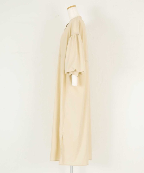 titivate（ティティベイト）の「2wayボリュームパフスリーブシャツワンピース（シャツワンピース・レディース・ブラック/オフホワイト/ライトベージュ・S/M）」の17枚目の写真