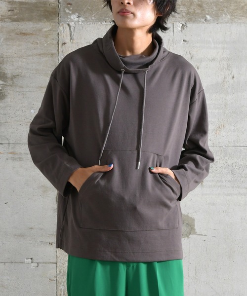 En serio TOKYO（エンソリオトーキョー）の「カウルネックプルオーバー（パーカー・メンズ・ブラック/ターコイズブルー/チャコール・MEDIUM/LARGE/X-LARGE）」の3枚目の写真